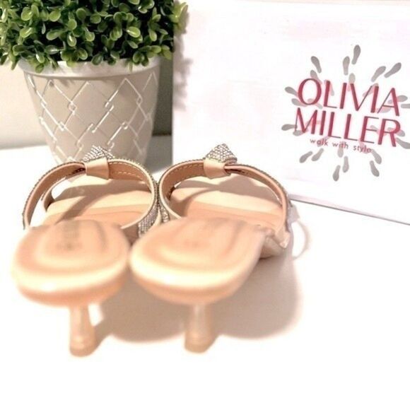 Olivia Miller Womens Katie Kitten Heel Rhinestone Dress Sandals  SHOES 6 M - Picture 4 of 6